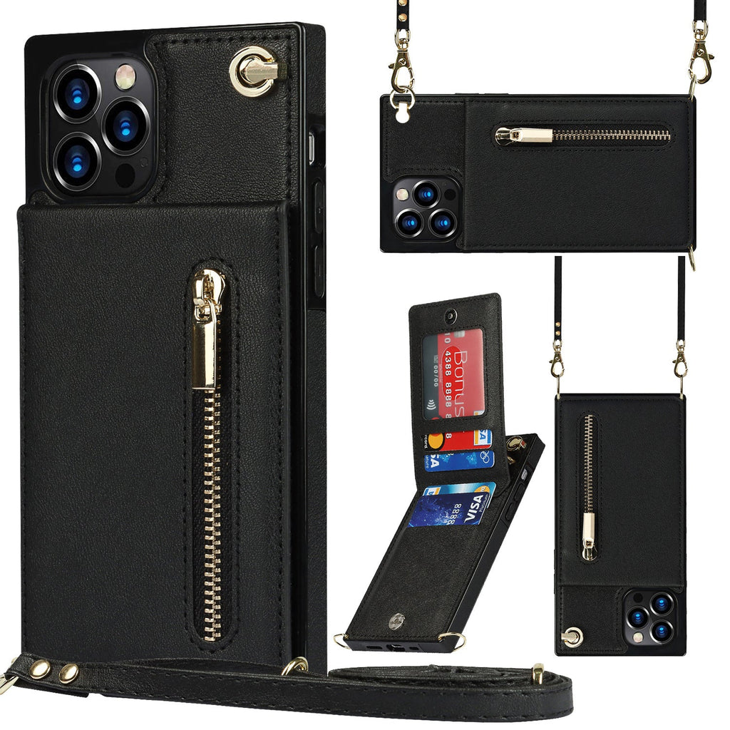3in1 Phone Case with Card and Coin Pocket Crossbody Bag