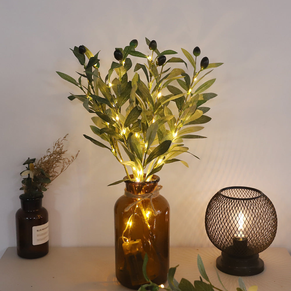 LUMIVISTA OLIVE LIGHT – Mediterranean LED light branches for atmospheric & wireless decoration