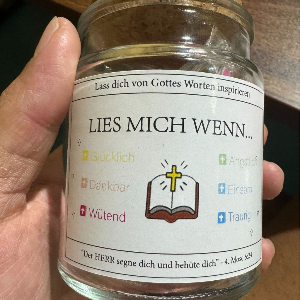 Handmade 90 Days Bible Verse Glass