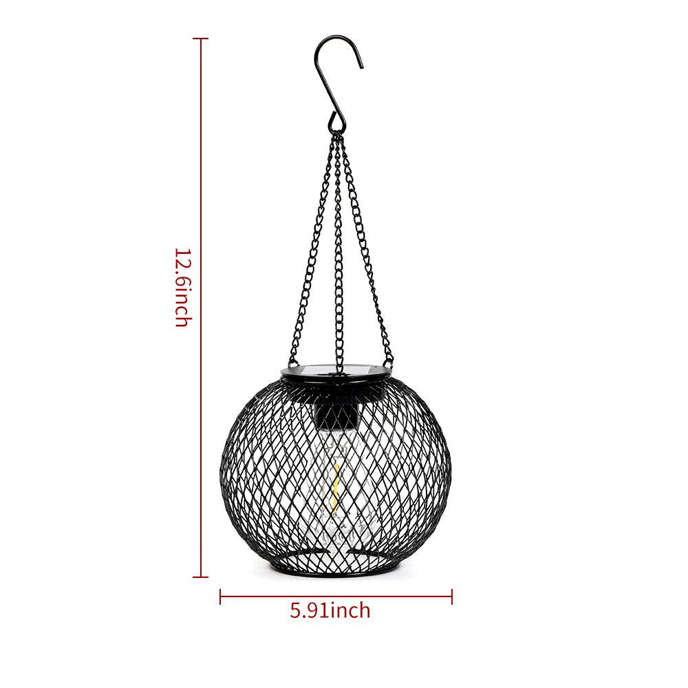 Solar Outdoor Garden Waterproof Hollow Hanging Light