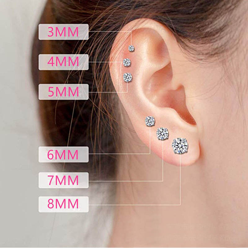Ear studs with flat back