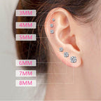 Ear studs with flat back