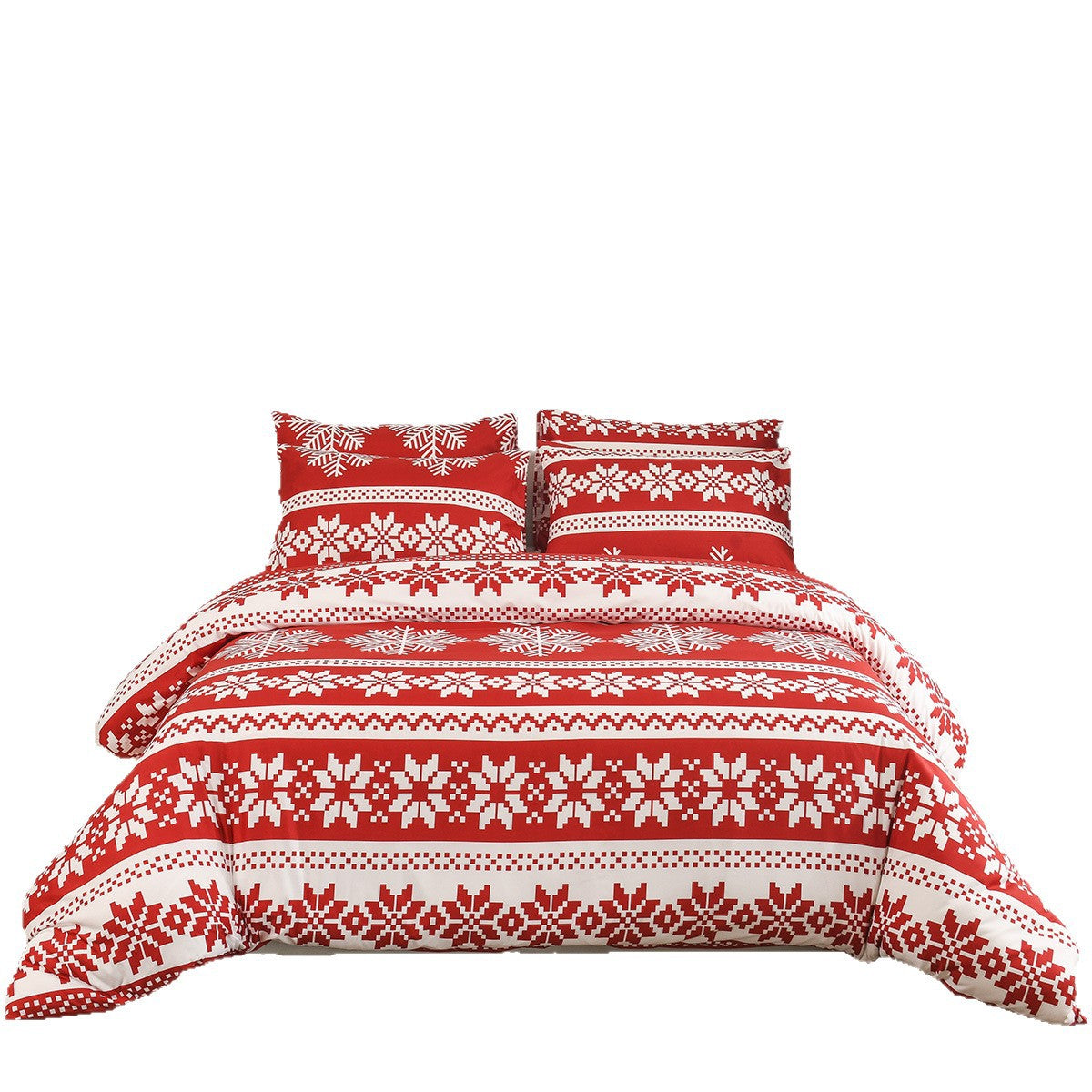 Christmas Winter Sleepers Pattern Bed Three-piece Set