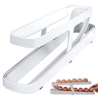Automatic Scrolling Egg Rack Holder Storage Box with Gravity-Fed Dispensing