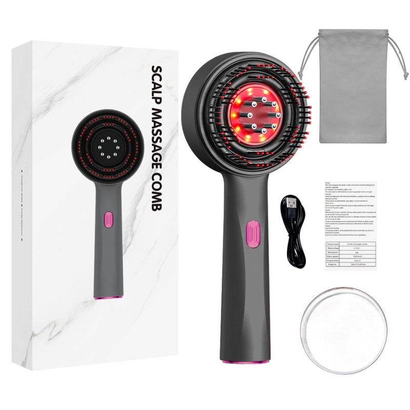 Scalp Massager Brush with Red Light Therapy for Hair Growth and Skin Health - Ergonomic Design for All Hair Types