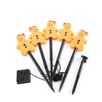 Outdoor Solar Gingerbread Man Garden Stake
