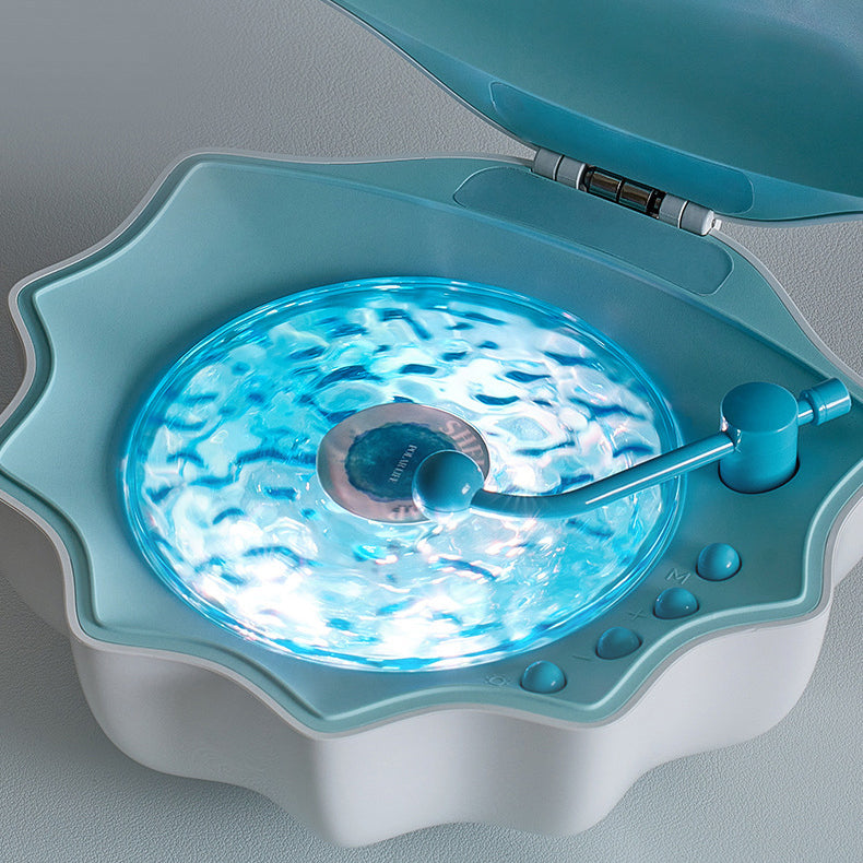 Shell Lamp Waves Retro Bluetooth Turntable LED Night Light - Perfect Gift for Kids and Girls