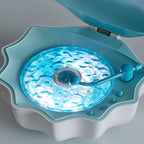 Shell Lamp Waves Retro Bluetooth Turntable LED Night Light - Perfect Gift for Kids and Girls