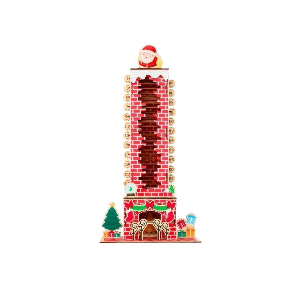 Wooden Santa Claus Detachable Countdown Display Stand