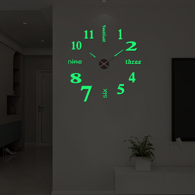 Luminous Frameless 3D Wall Clock