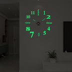 Luminous Frameless 3D Wall Clock