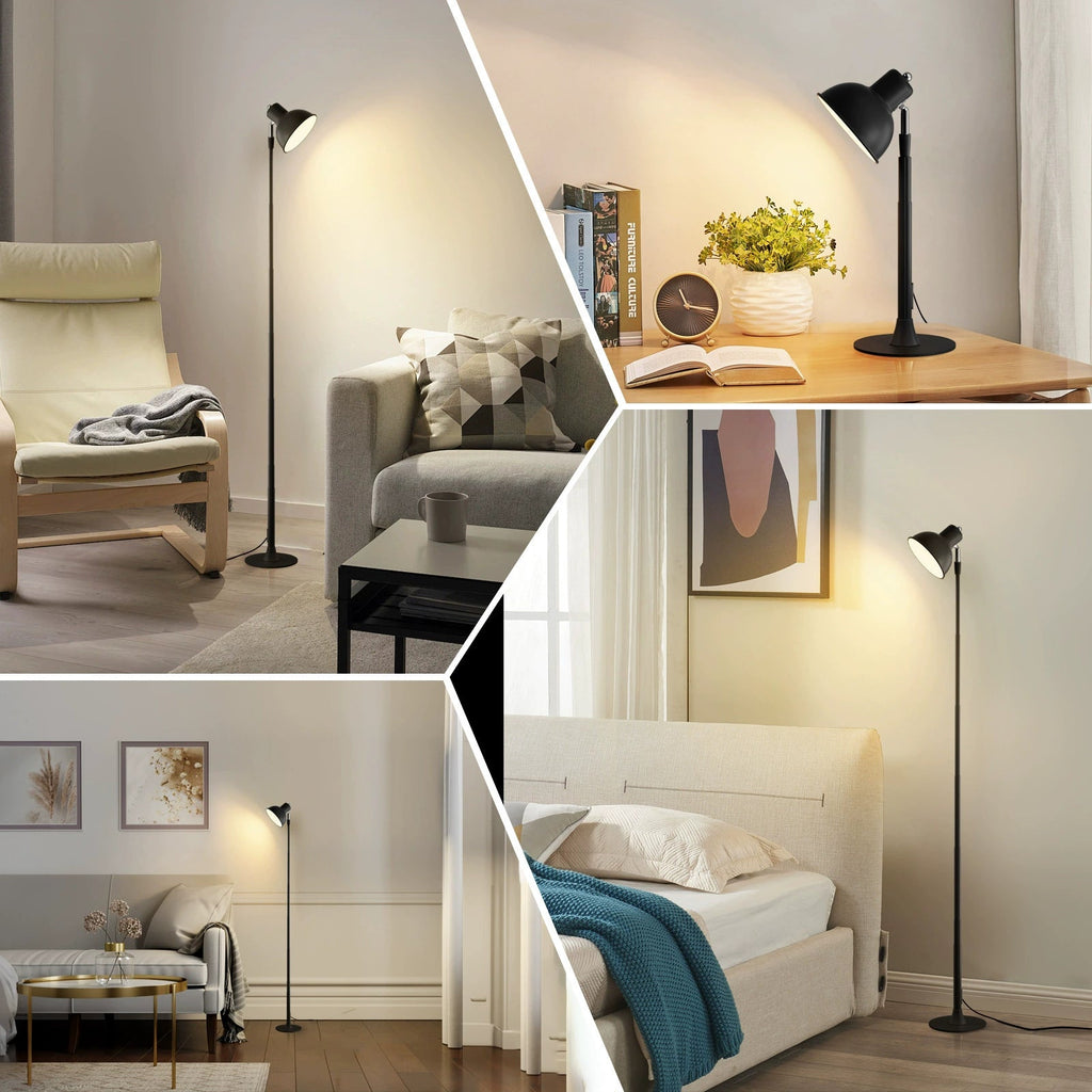 LED Dorm Desk Lamp for Students Reading Study USB Plug-in Extendable Desk Lamp