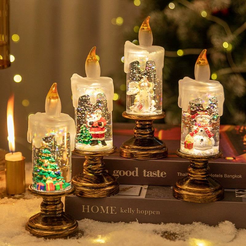 Creative Snowflake Crystal Ball Candle Light