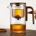 Glass Tea Brewer with Filter | Borosilicate Glass | Wooden Handle | 520ml / 720ml