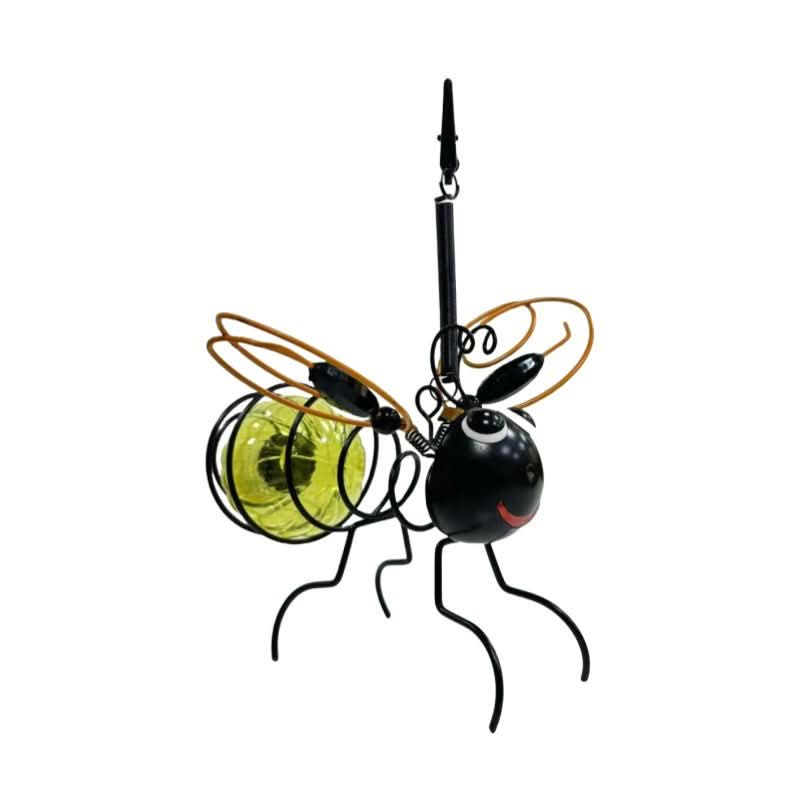 Solar garden lamp in the shape of a bee for an atmospheric ambience