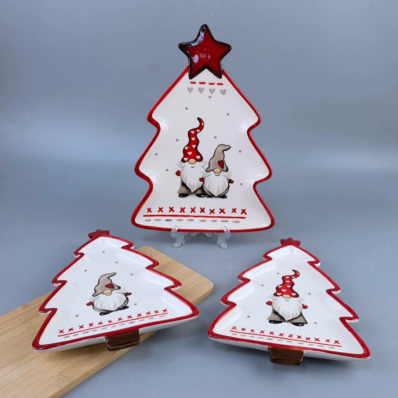 Festive Relief Santa Ceramic Dinnerware Set