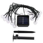 Solar flower light chain for the garden