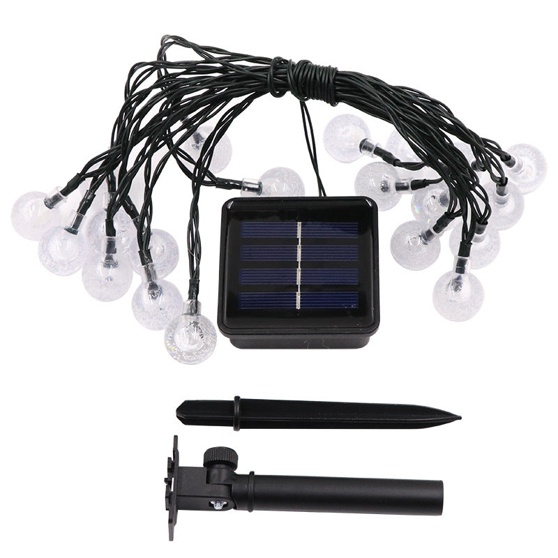 Solar flower light chain for the garden