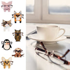 Cute wooden glasses case in animal shape