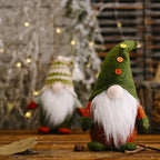 Nordic Green Style Faceless Elf Plush Rudolf Doll