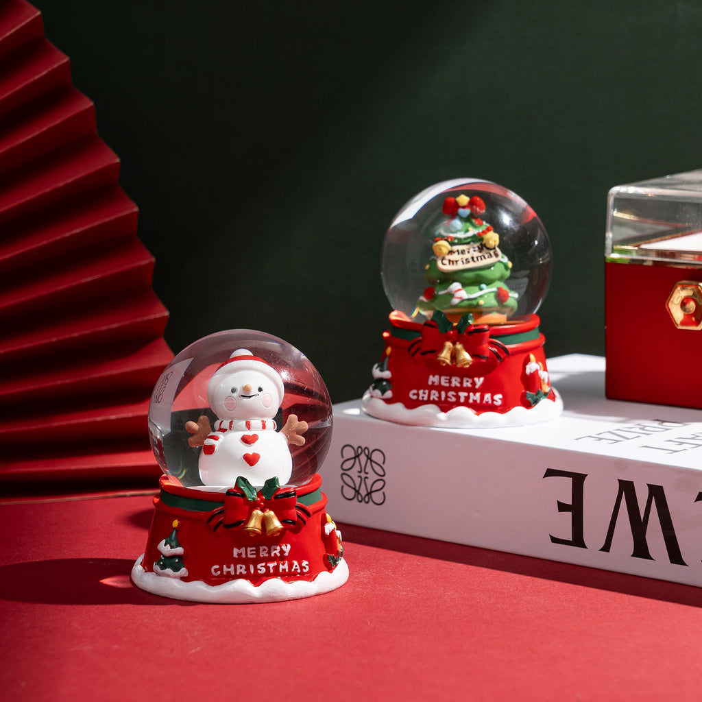 Luminous Snowman Resin Crystal Ball Ornament