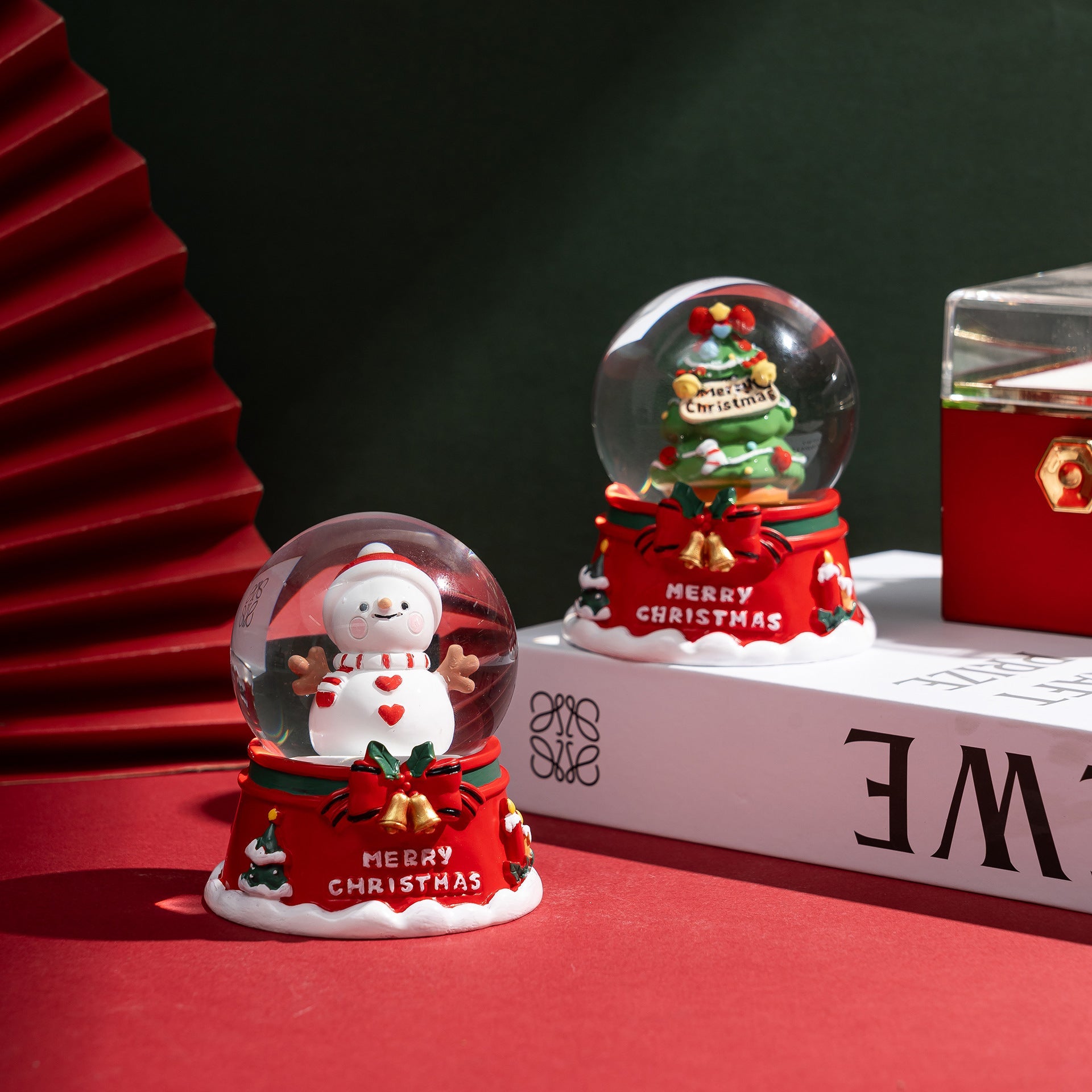 Luminous Snowman Resin Crystal Ball Ornament
