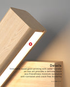 Rotatable wall lamp with Nordic wood grain