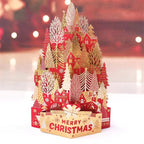 Christmas 3D Pop Up Bronzing Greeting Card