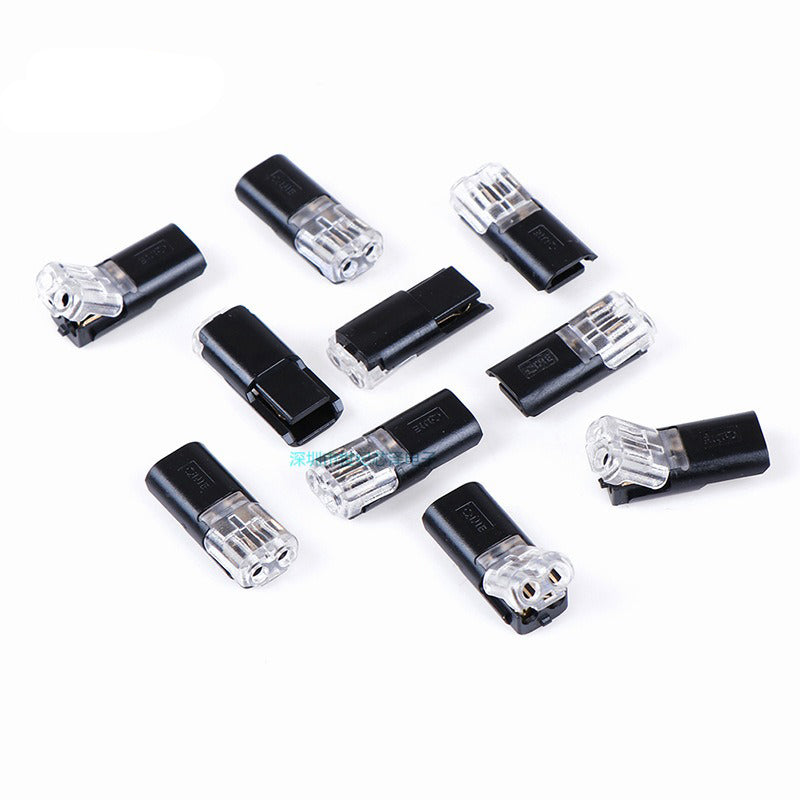 Double-wire Push-in Connector with Locking Buckle