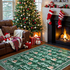 Christmas Rug - Crystal Velvet Living Room Bedroom Non-Slip And Stain-Resistant Rug