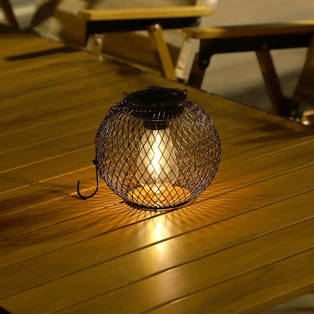 Solar Outdoor Garden Waterproof Hollow Hanging Light