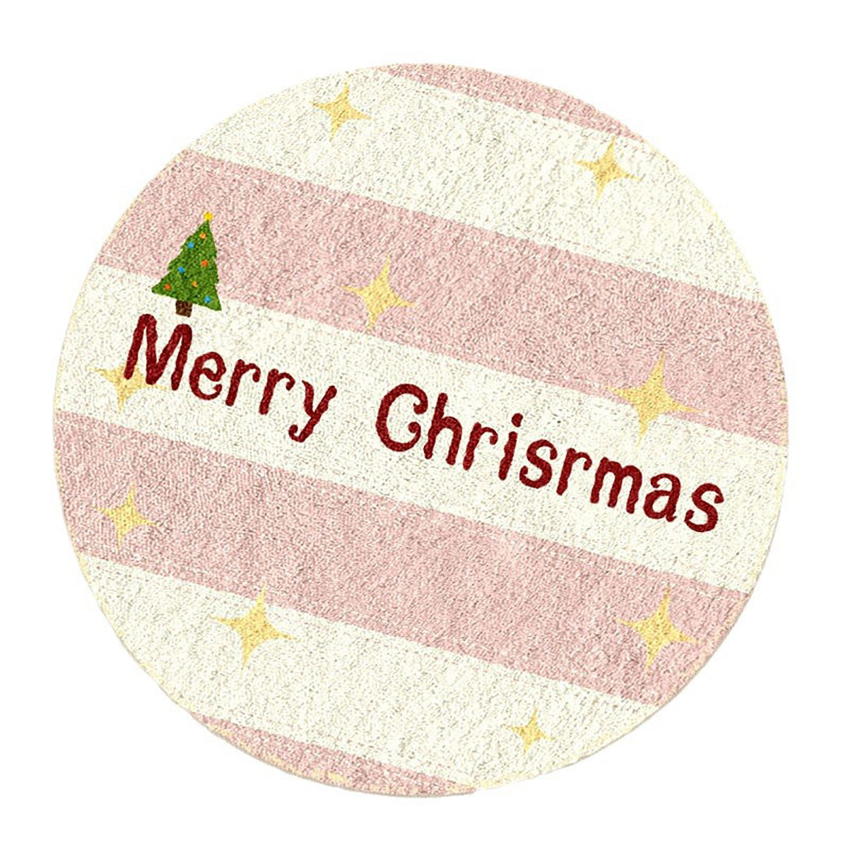 Cashmere-like Christmas Round Carpet Shaped