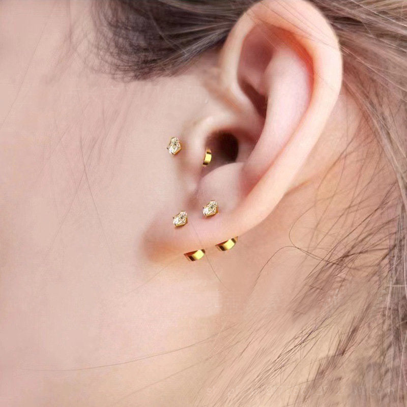 Ear studs with flat back