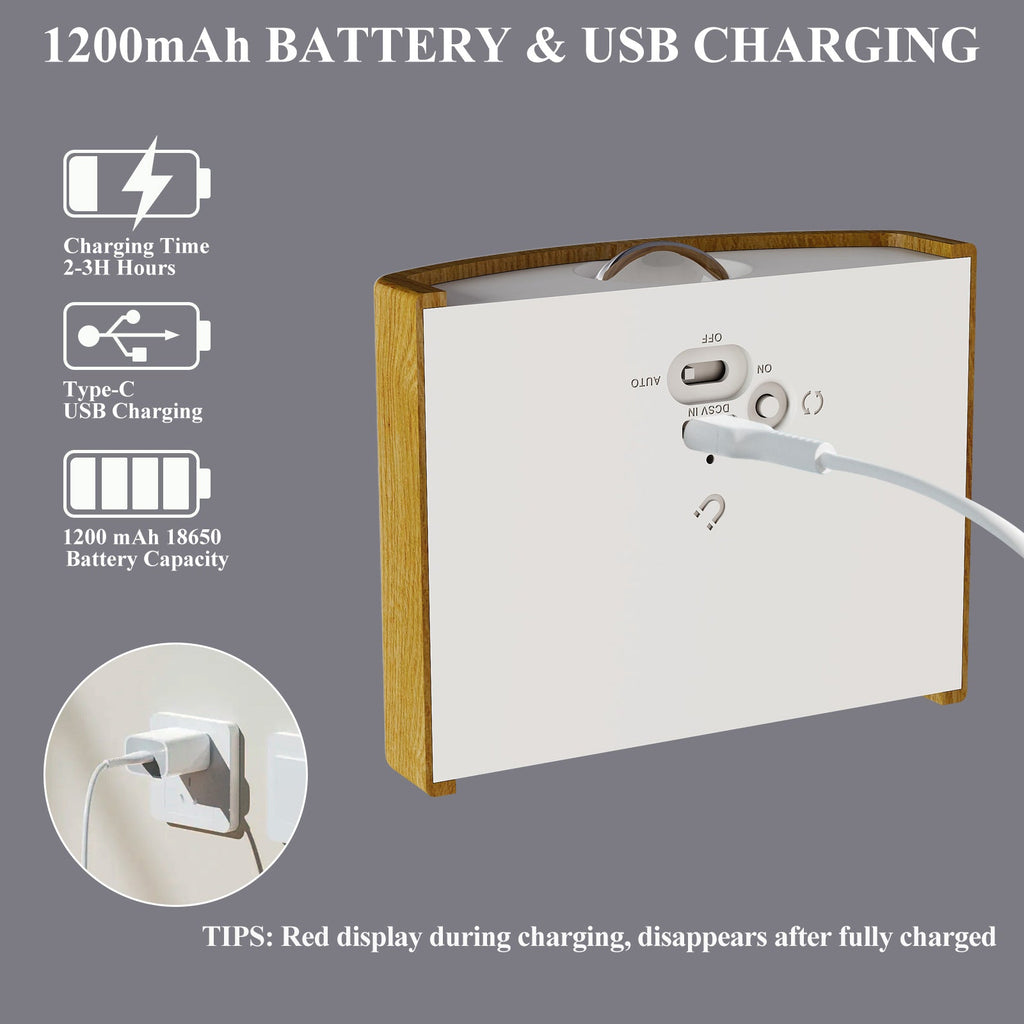 Rechargeable Wall Lamp Wireless Magnetic No-Drill Motion-Sensing Bedroom Bedside Stair Wall Lamp