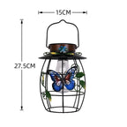 New Solar Creative Retro Lantern, Iron Butterfly Tungsten Wire Outdoor Villa Garden Hanging Light