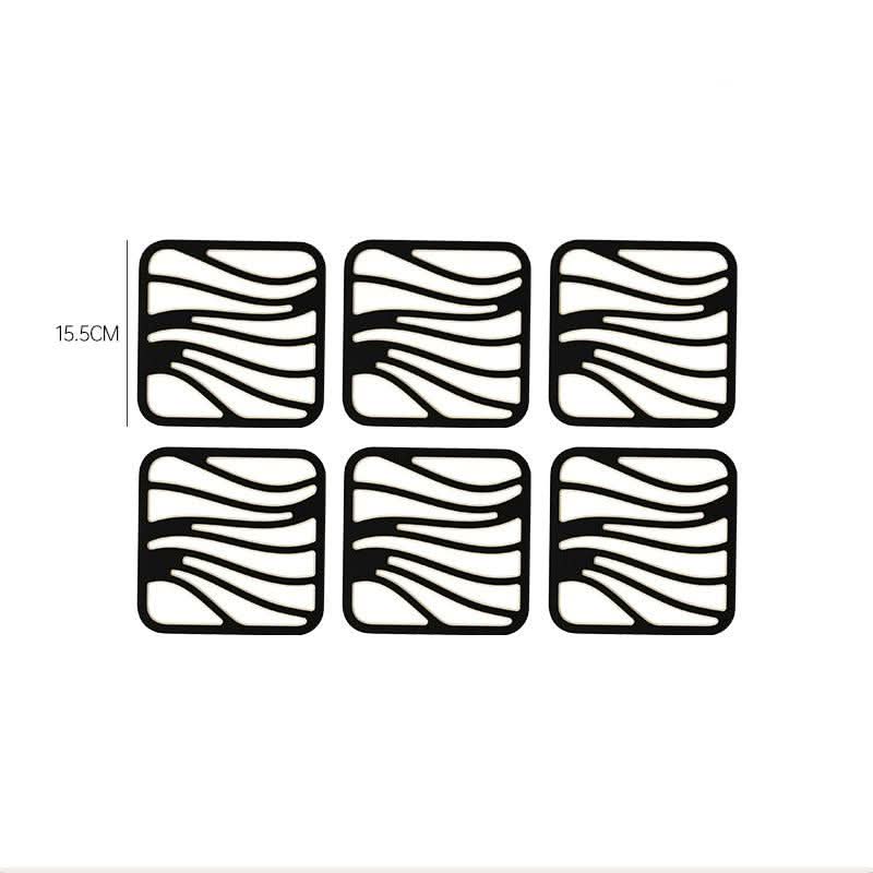 Heat-Resistant Silicone Trivet Coasters – Set of 6