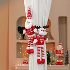 Knitted Long Legged Santa Doll Curtain Tie Back