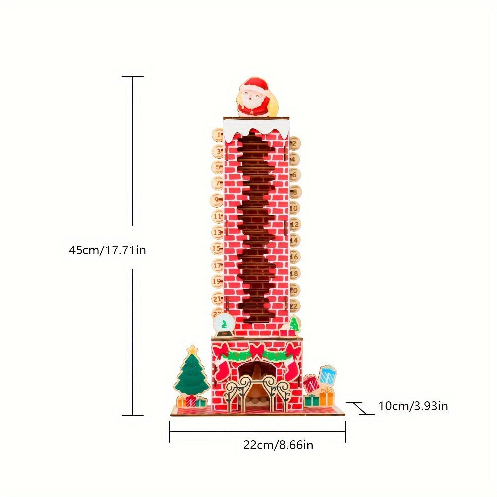 Wooden Santa Claus Detachable Countdown Display Stand