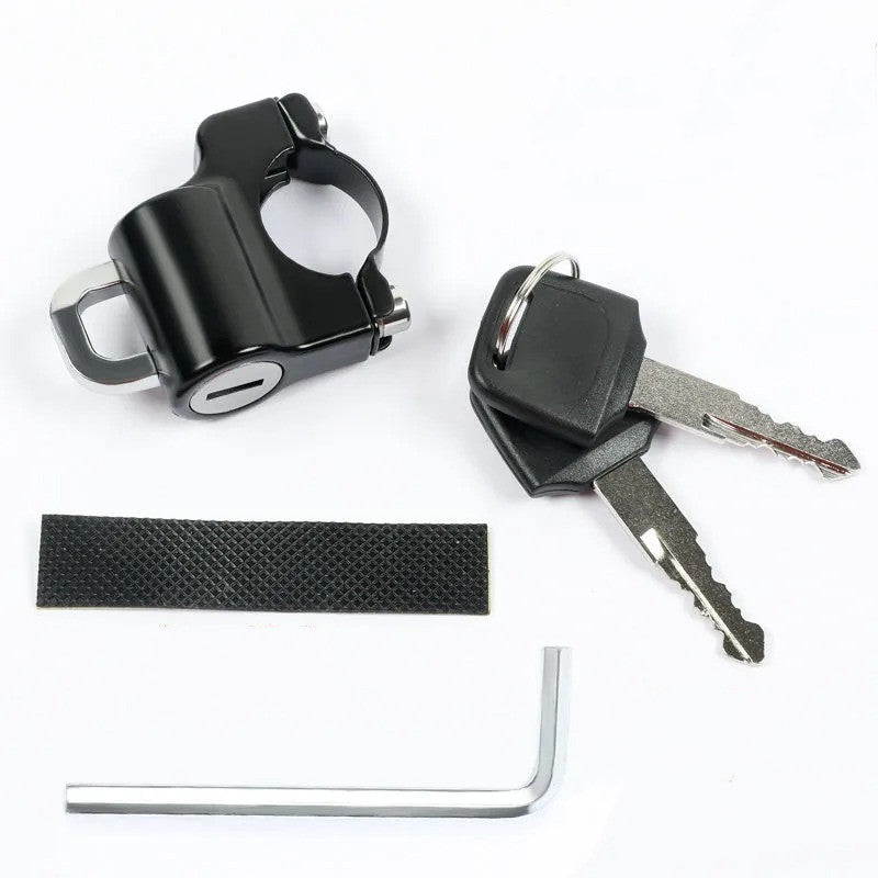 Multifuntional motorcycle helmet security lock