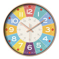 Color Time Silent Children's Clock – Soundless Wall Clock with Educational Design