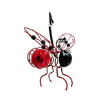 Solar garden lamp in the shape of a bee for an atmospheric ambience
