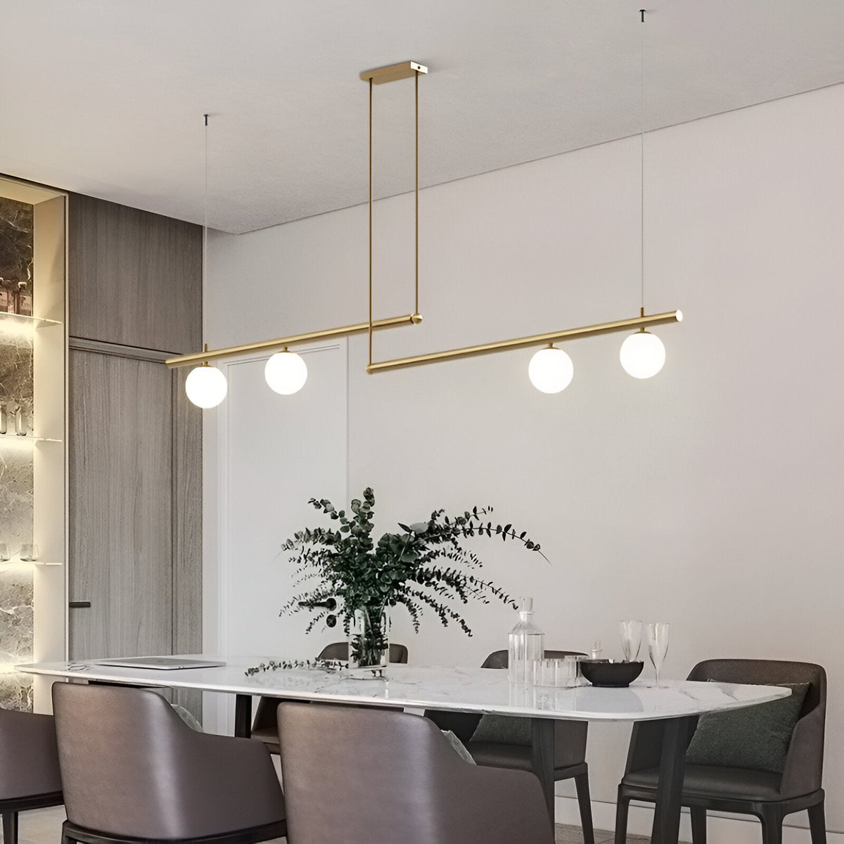 Nordic Glass Linear Luxury Pendant Lamp