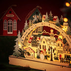 Wooden LED Christmas Village Decoration