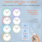 Atmospheric LED Light Silent Wall Decor Clock
