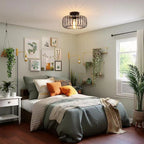 Modern Industrial Birdcage Ceiling Lamp Black