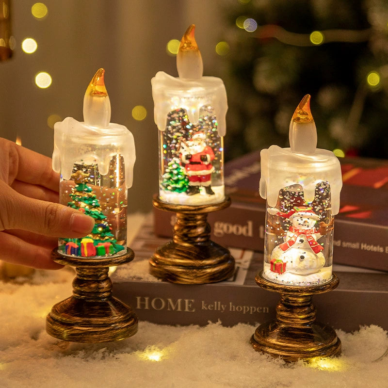 Creative Snowflake Crystal Ball Candle Light