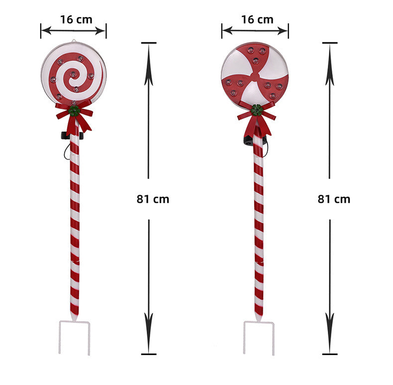 Christmas Iron Art Solar Outdoor Lawn Stake