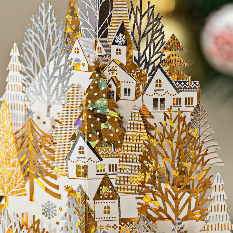 Christmas 3D Pop Up Bronzing Greeting Card