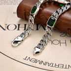 Totem Design Diamond Pattern Bracelet – Unisex Copper Chain with 9mm Width