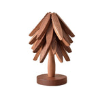 Noble tree coasters in wood look